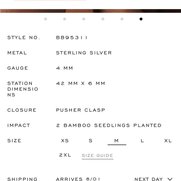 John hardy bamboo sterling silver bracelet - Picture 3 of 4